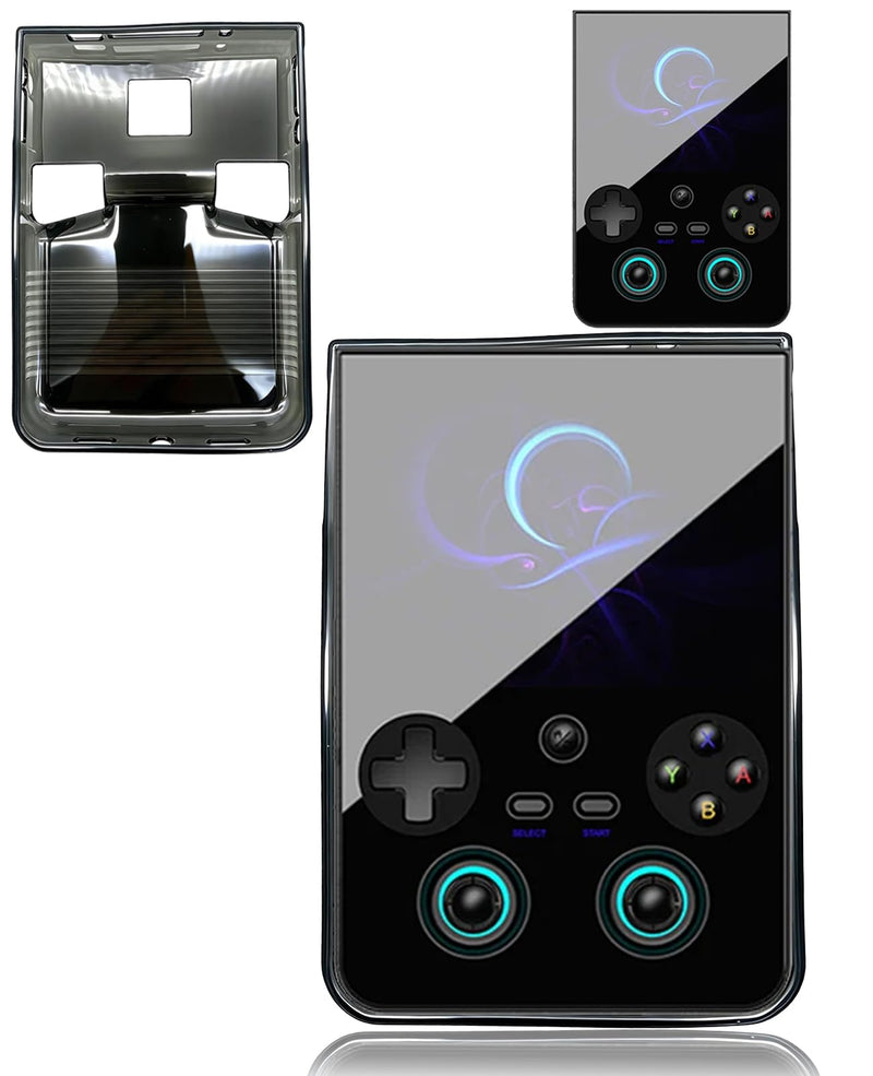 Arxonis Tpu Protective Case for Anbernic RG477V Handheld Game Console, Full-Body Protective Cover with Precise Cutout, Shockproof Dustproof Protector Sleeve & Scratch-Resistant Sleeve (Black) Black