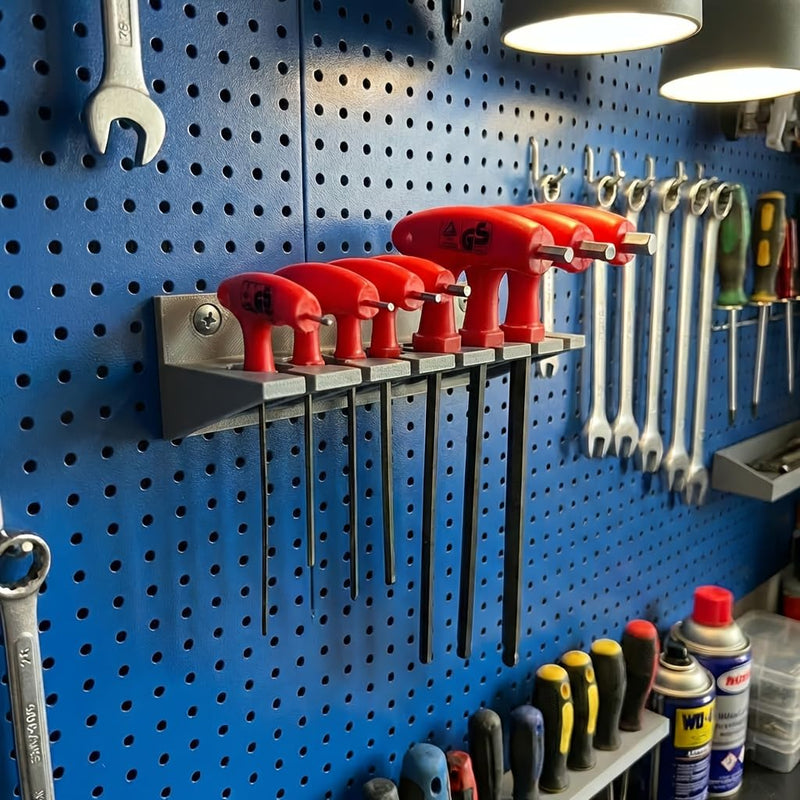 1pc Tool Rack T-Handle Hanger Screwdriver Hex Screwdriver Holder Screw Small Parts Small Additions Tool Placement Storage Rack (Black) Black