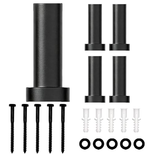 5 Pack Barn Door Wall Spacer with lag Bolts, Wall Anchor for Flat Track for Sliding Barn Door Hardware Track Spacers (50mm/1.97inch) 50mm/1.97inch