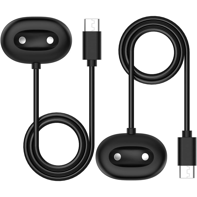 [2-Pack] Charger Dock Compatible with Google Pixel Watch 4, Quick Charging USB-C Charge Cable, Fast-Charging with Side Dock [Only for Pixel Watch 4 41mm and 45mm] (Black, USB-C) Black