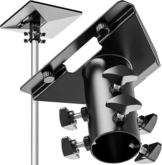 Starlink Mini Pipe Adapter, Tool-Free Installation Starlink Mini Pole Mount, Heavy-Duty Manganese Steel Starlink Mini Mount with Anti-Rust Coating for Outdoor RV Roof Yard for 1-1.9in Poles