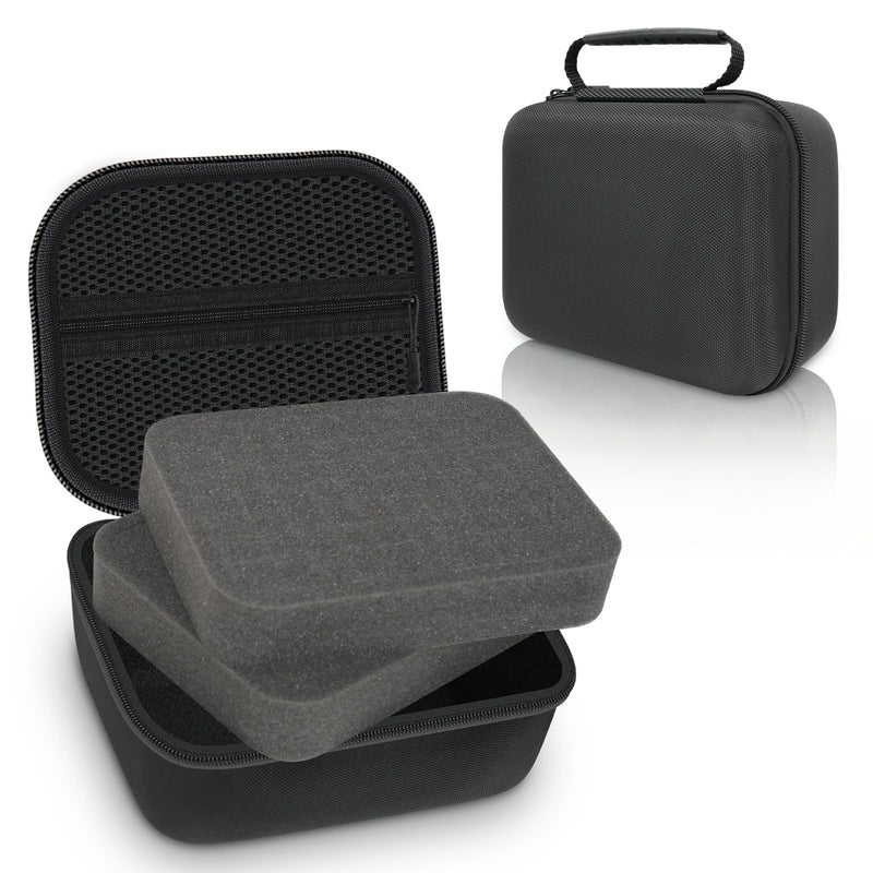 Hard Storage Case 7.1×5.5×3'' with DIY Custom Foam for Electronics Devices | Shockproof & Dustproof EVA Shell, Cuttable DIY Foam, Compact Portable, for Cameras, Drones & Mini Instruments 7.1 x 5.5 x 3 in Black