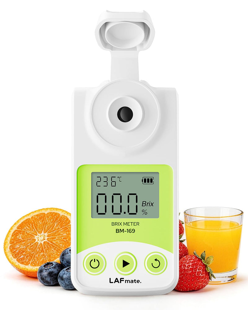 Digital Brix Refractometer 0-95% LAFMATE Brix Mater for Honey Maple Syrup, Sugar Refractometer with ATC for Winemaking Homebrewing 0-95%