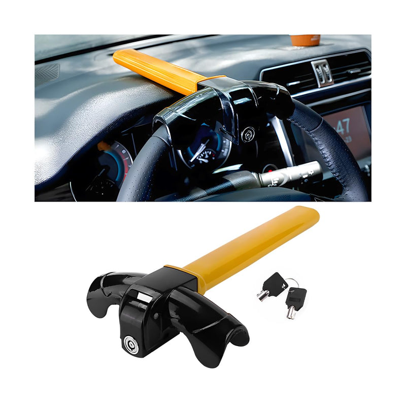 Car Steering Wheel Lock, Anti-Theft Device Heavy Duty Adjustable Vehicle Steering Wheel Secure Locking with Keys, Automotive Accessories, Universal for SUV RV Truck