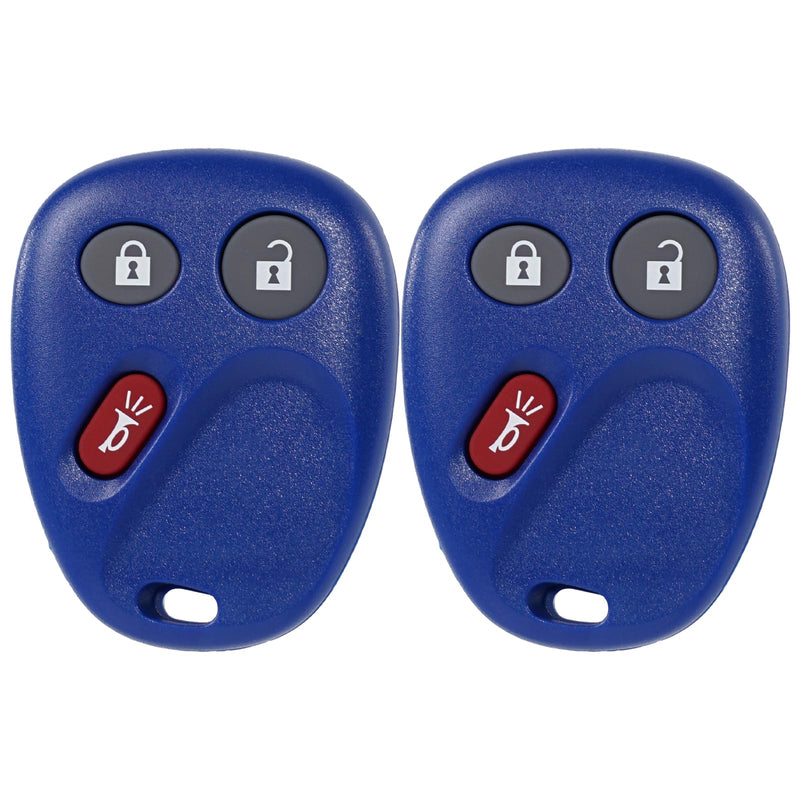 Keyless Entry Remote Control Key Fob Replacement Fits for GMC Sierra 1500 2500 HD Yukon XL 1500 Chevy Silverado 1500 Suburban Tahoe Hummer H2 Pontiac Torrent Saturn Vue 2003-2006 LHJ011 Blue