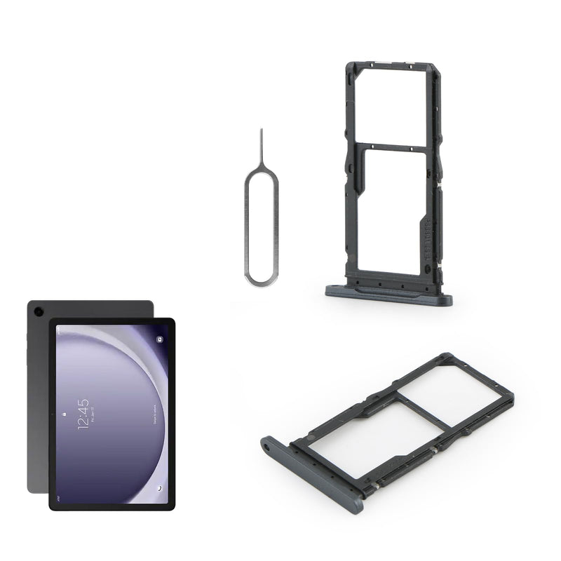 2PCS Sim Card Tray for Samsung Galaxy Tab A9+/A9 Plus SD Card Tray for Galaxy Tab A9+/A9 Plus SM-X210 SM-X215 SM-X216 Slot Holder Replacement with Open Eject Pin(Balck)