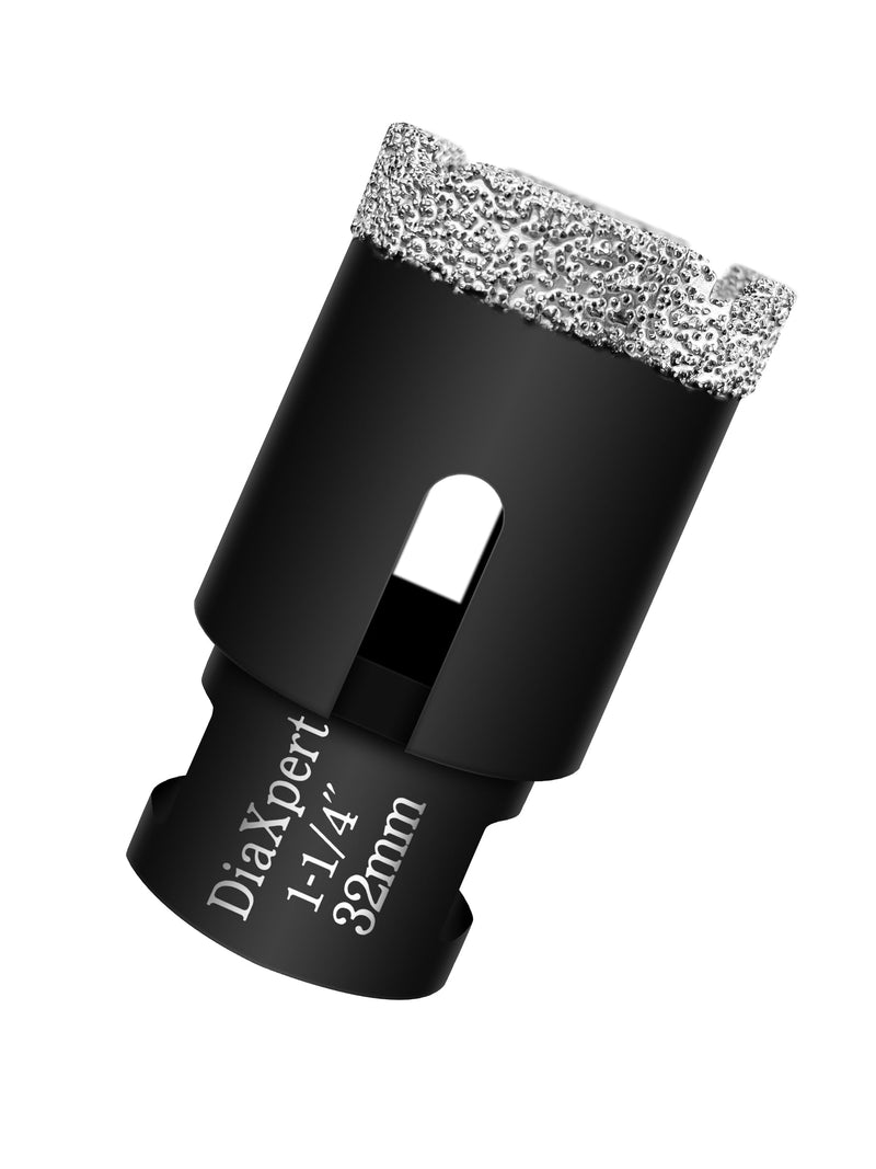 Diamond Drill Bits 1-1/4 Inch (32mm) for Porcelain Tile Ceramic Marble Brick Vacuum Brazed Hole Saw Black 32mm (1-1/4 in)
