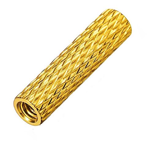 100Pcs M2X15 OD=3.5mm Gold Color Aluminum Knurled Standoffs for RC/Drone/Quadcopter/FPV/Racing Car/Simracing/Mechanical Accessories Model Parts (M2X15 OD=3.5mm,Gold,100) 100