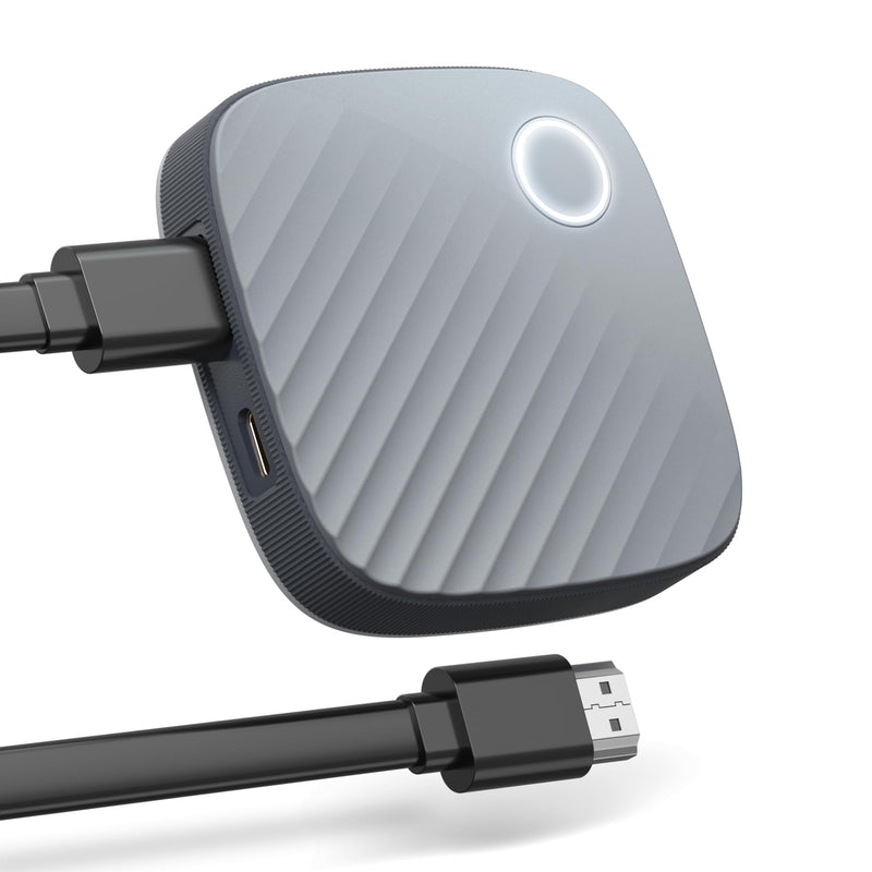 True 4K Wireless HDMI Display Dongle for TV, Screen Mirroring Adapter | Supports AirPlay Miracast DLNA. Cast screens from iOS Android Windows macOS to TV Projector Monitor. 2.4G/5G WiFi, 65 ft