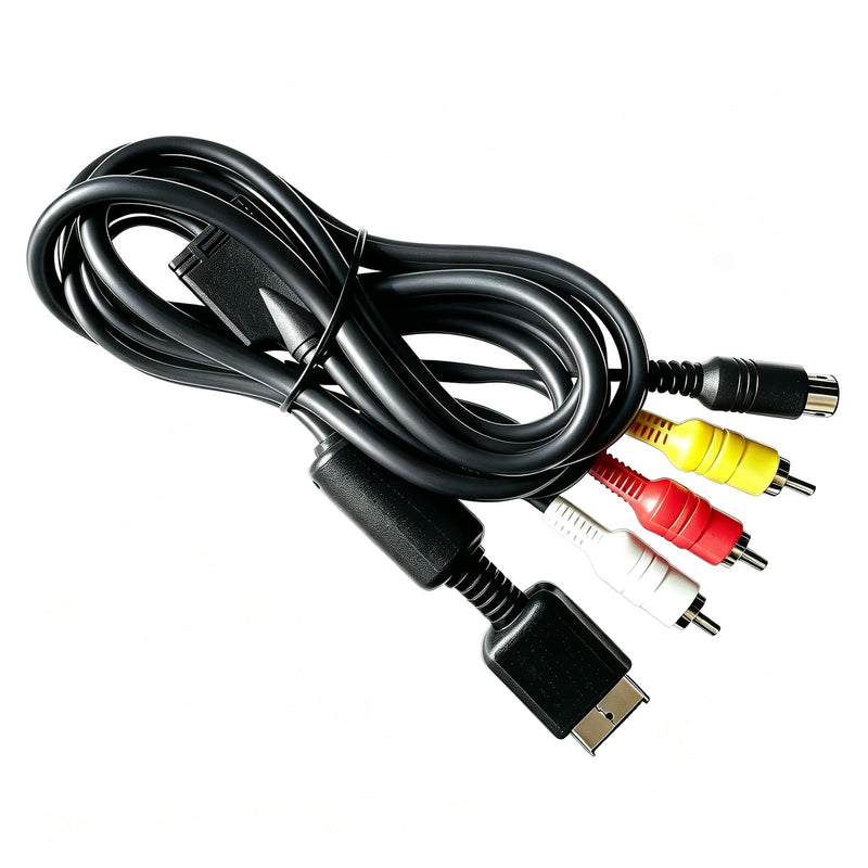 5.9Ft S Video AV Cable for PS3/ PS2/PS1，Compatible with PS1/2/3 | 5.9Ft S-Video Audio Video TV Cord Compatible with PlayStation 1/2/3.Clear audio and video.Plug and play, no setup.