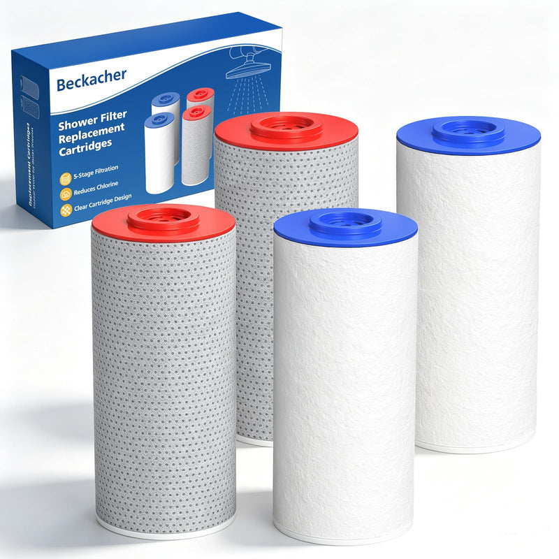 Shower Filter for Weddell Duo, Twin Pack Replacement Cartridges Compatible with Weddell Duo Shower System for Fresher Shower Water & Easy Filter Replacement (2+2)