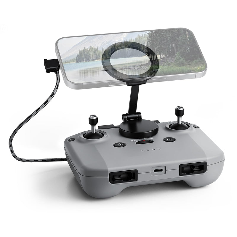 FPVtosky Adjustable Magnetic Phone Stand for DJI RC-N1/N2/N3 Controller, Compatible with DJI Lito 1/ X1/ Neo 2/ Mini 4K/ Flip/Mini 5 Pro/ 4 Pro/Air 3S Drone Remote Accessories
