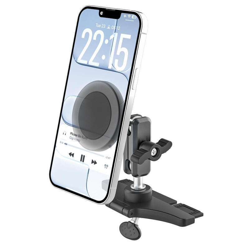 MagSafe Car Phone Holder for CD Slot, Magnetic CD Player Phone Mount with Adjustable Extension Arm, 360° Rotating Cell Phone Car Mount for iPhone 17 Pro Max, Air, Galaxy, All 4-7" Smartphones