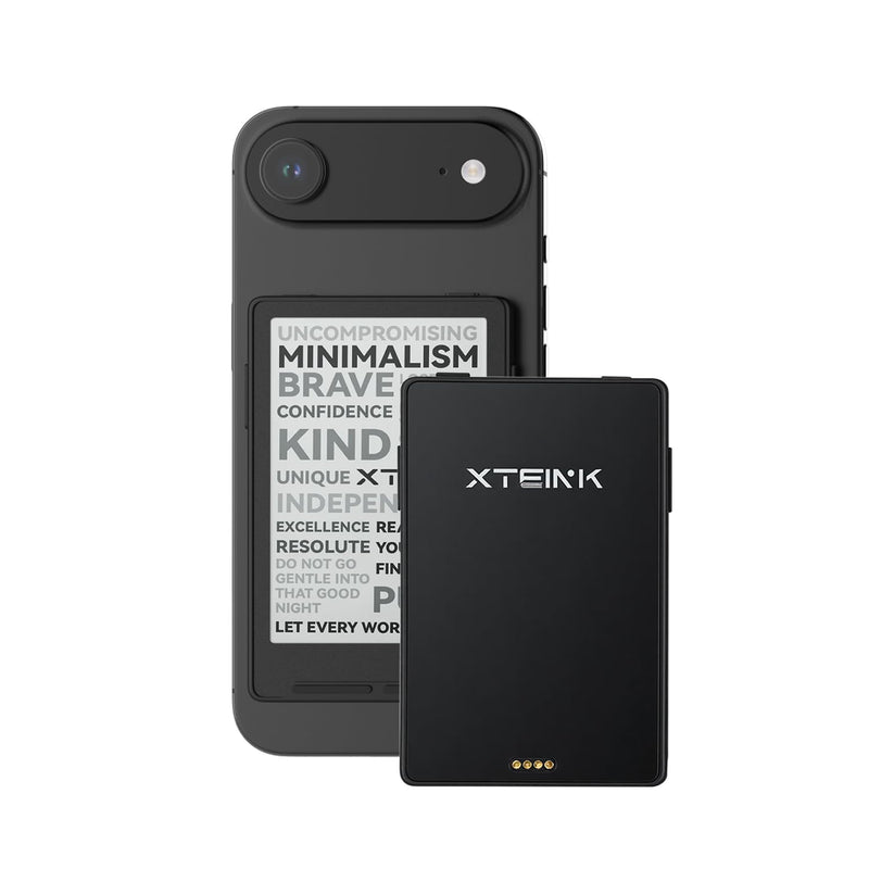 XTEINK X3 3.7" Pocket E-Ink eBook Reader, Space Black | Ultra-thin 0.2" design with magnetic pogo-pin charging, gyroscope page-turn, 16GB storage, and distraction-free reading