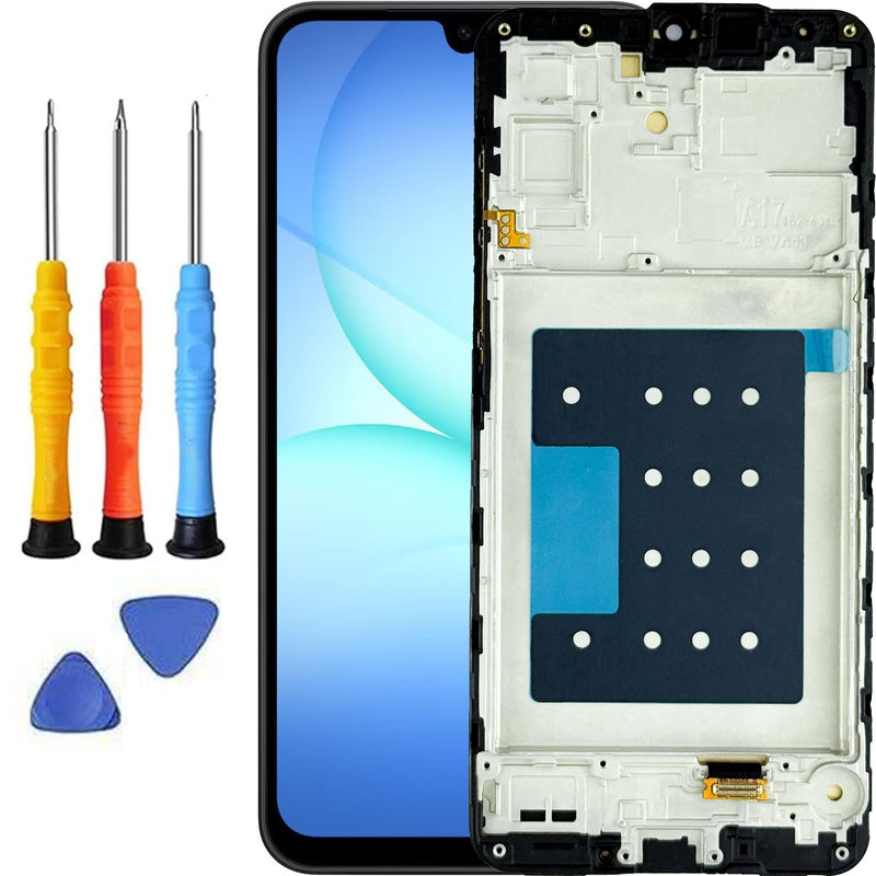 for Samsung Galaxy A17 5G Screen Replacement with Frame | for Samsung A17 Screen Replacement kit SM-A176u1 A176w S176dl A176P LCD Display Touch Screen Digitizer Assembly With Tools Black