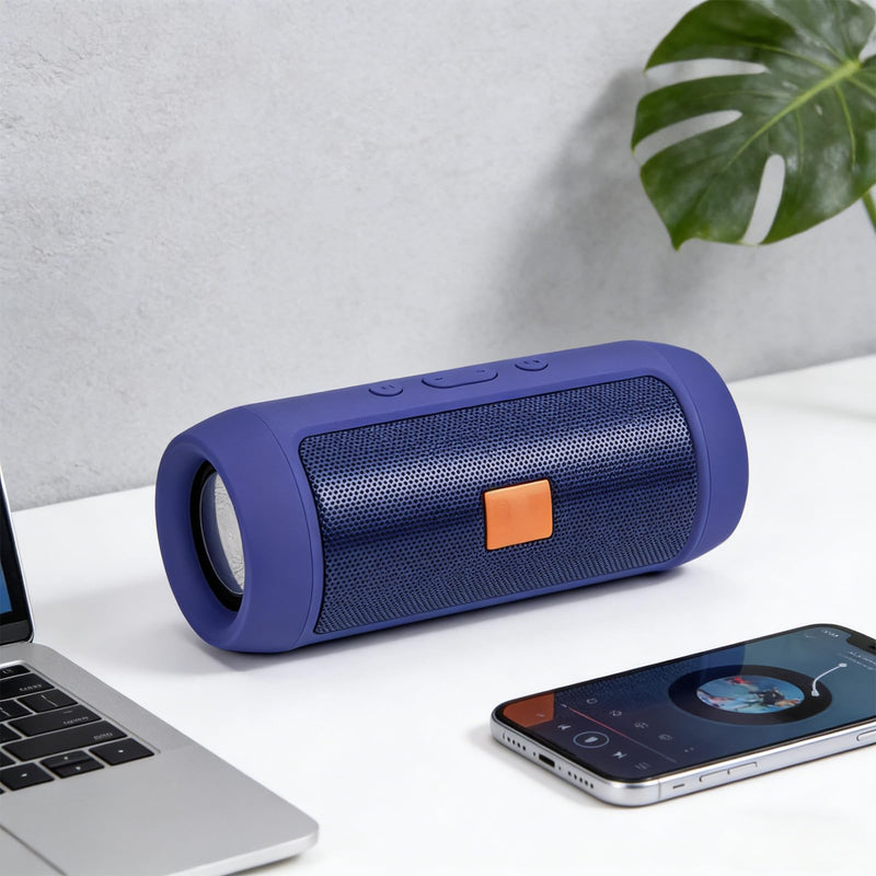 Compact Home Speakers, Clear Stereo Sound for Living Room Office Use Blue