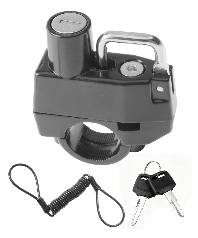 Motorcycle Helmet Lock,Car Accessories Universal Aluminum Alloy Anti Theft Helmet Security Locks with 2 Keys,Suitable for Most Motorcycles,Mountain Bikes,Scooters (1PCS, Helmet Lock+Cable) 1PCS, Helmet Lock+Cable