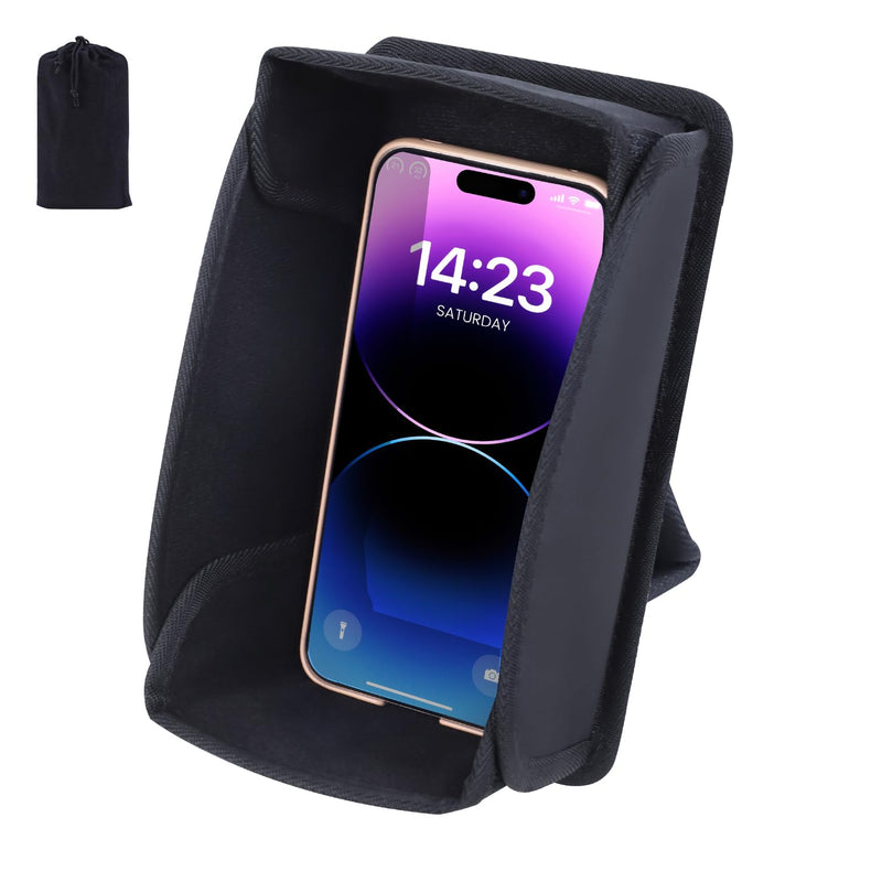Sun Hood Sunshade for Phone,Universal Foldable Sun Glare Shield Hood,Black | Cell Phone Sunshade Cover Protects from Sunlight and Glare,Outdoor Travel Accessories Black