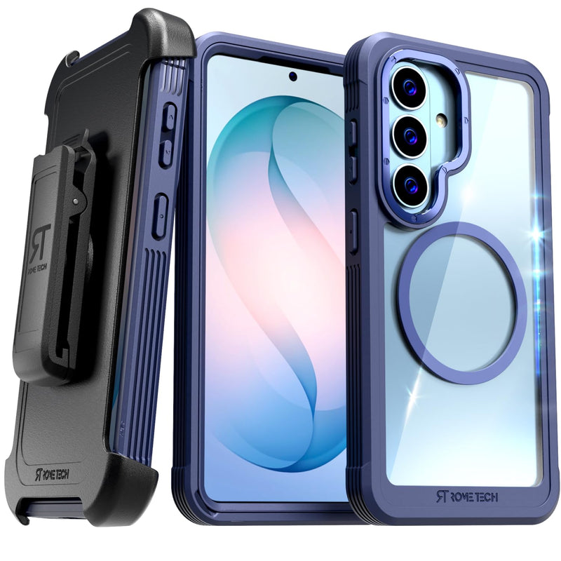 Designed for Samsung Galaxy S26 Plus Case with Belt Clip Holster | Protective Cover with Strong Magnet Compatible with Magsafe - Blue