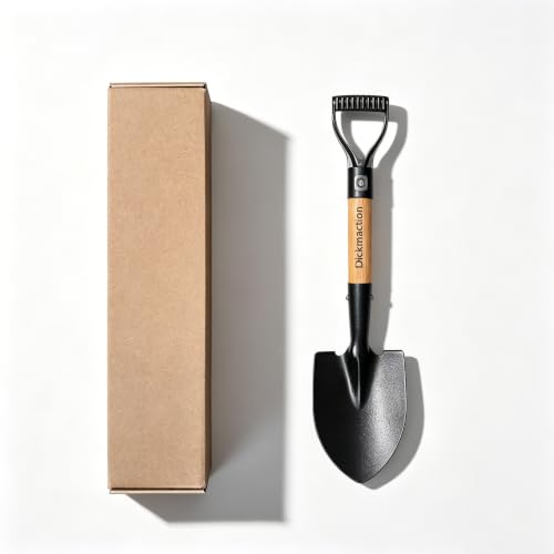 Large Circular Digging Shovel, 19 Inch Wooden D-Handle Garden Camp Small Excavating Tool LARGE
