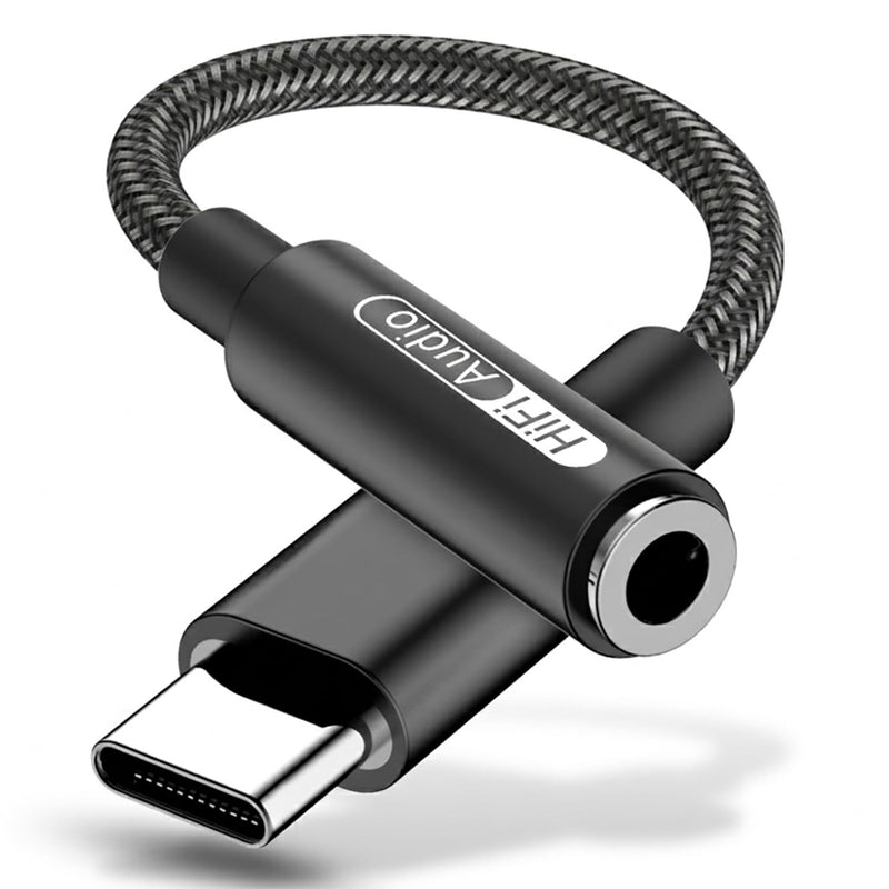 USB C to 3.5mm Hi-Res Audio Adapter, Built-in DAC, Type C to Aux Headphone Jack, Studio Quality Sound, Supports Calls, Compatible with iPhone 15 16 17, Samsung Galaxy S25 S24 S23, MacBook, iPad, Pixel Hi-Res (384kHz, 1 Pack)