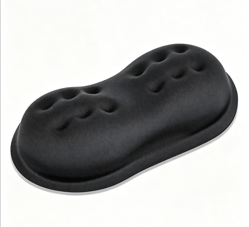 Wrist Rest for Mouse - Ergonomic Memory Foam Computer Wrist Support Pad, Massage Holes Design for Wrist Pain Relief (5.5 x 3.1 x 1 in, Black)