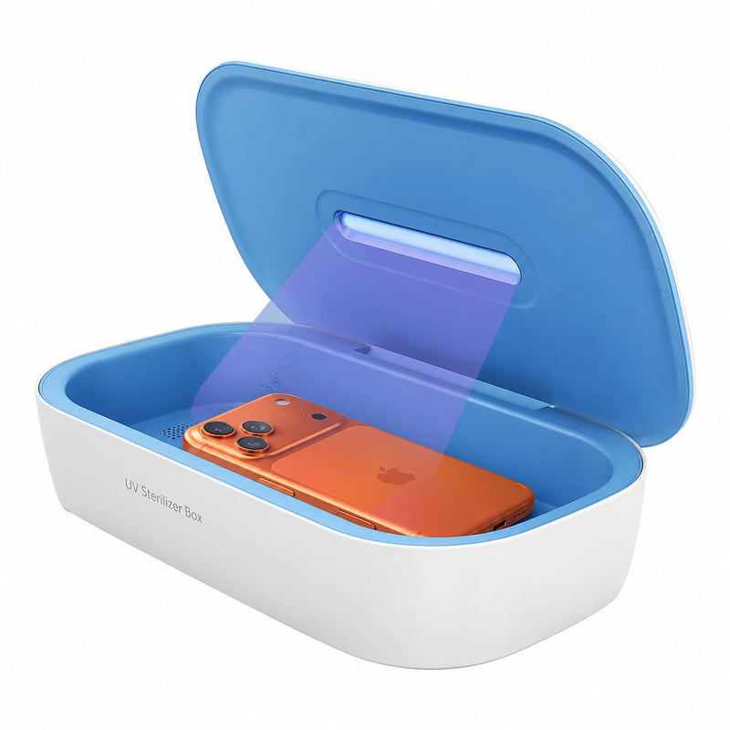 L11 UV Phone Sanitizer Box with LCD Display, Portable UVC Cleaner | Fits phones, glasses, jewelry, keys, earbuds & toothbrushes, large capacity, one-touch operation, portable design