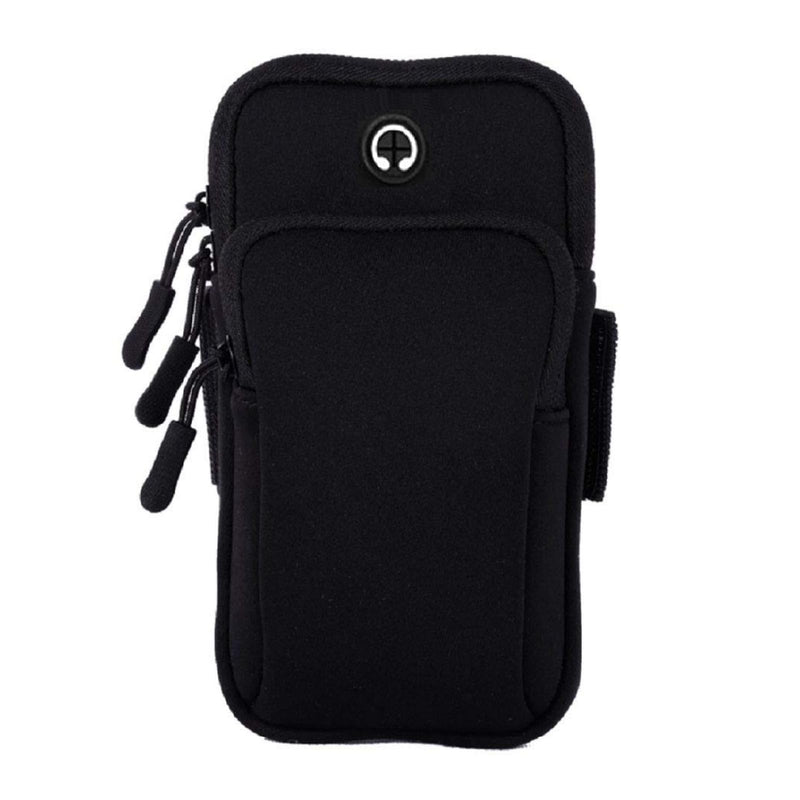 Arm Phone Holder for Running, Arm Pouch for Running Armband for Phone with Earphone Hole, Cell Phone Arm Band Fit Sport Gym Hiking B