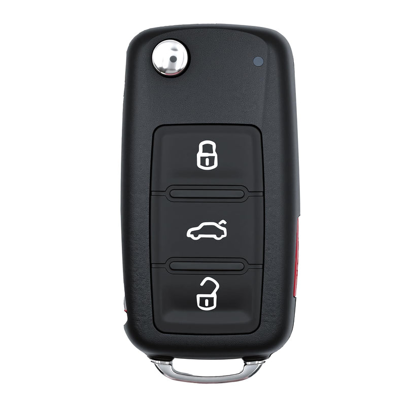 Key Fob Fit for Volkswagen Beetle 2012-2016 VW CC Eos Golf GTI Jetta Passat | Fits for VW Tiguan Touareg 2011 2012 2013 2014 2015 2016 Car Keyless Entry Remote Control NBG010180T 315 MHz