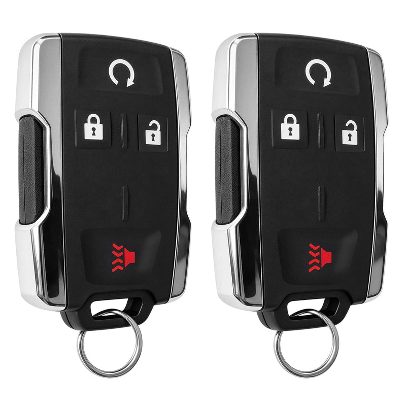 Key Fob Replacement for 2014-2020 Chevy Silverado 1500 2500 3500/2015-2021 Chevrolet Colorado/2015-2021 GMC Canyon/2014-2020 GMC Sierra, Keyless Entry Remote Control M3N-32337100 4-Button（Set of 2）
