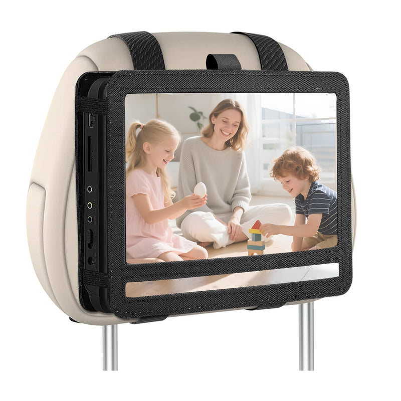 DVD Player Headrest Mount Holder, Portable Auto Backseat Mount for 9" to 10" DVD Players, Anti-Slip Video Player Headrest Holder for Most Cars SUVs MPVs, Car Accessories