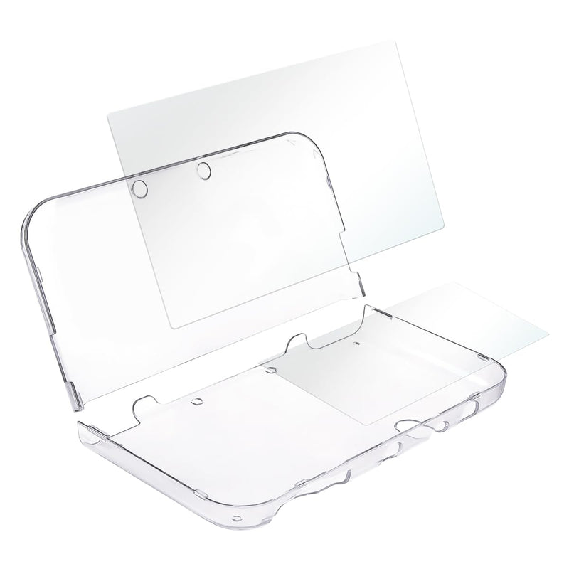 VSEER New 3DS XL Case with Screen Protector, Transparent Hard Case with HD Thin Flexible PET Film for New 3DS XL/LL 2015