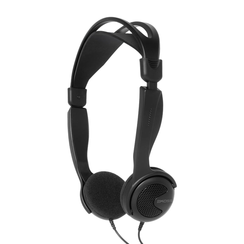 Koss KTXPro1 Titanium 90s Style On-Ear Headphones, Black, Volume Control | Retro Style, Wired 3.5mm Plug, 60 ohm Dynamic Drivers