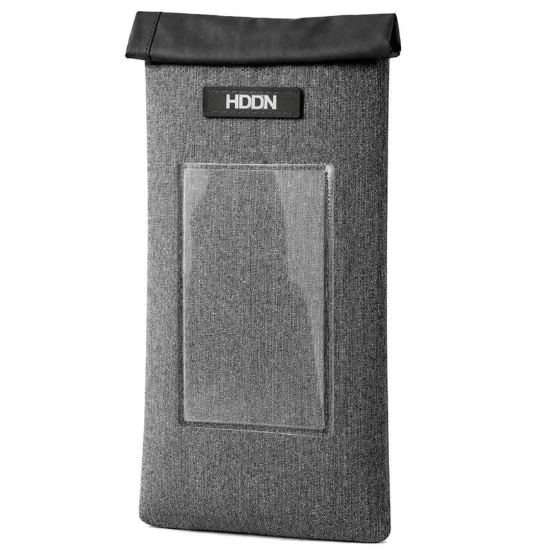 HDDN RF Blocking Phone Sleeve w/ID Pouch – Faraday Bag for Cell Phones, Blocks Signal, Tracking & EMF – Privacy, Travel & School Use Black 1 Pack