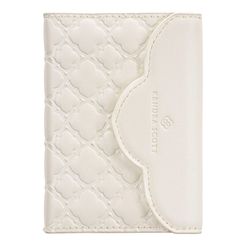 Kendra Scott Trifold MagSafe Wallet -Detachable Card Holder -Ivory Filigree | Phone Wallet with Snap Closure - Compatible w/MagSafe Phones & Cases - MagSafe Wallet for iPhone 17 Pro Max/16/15/14/Pixel 10 Ivory Filigree
