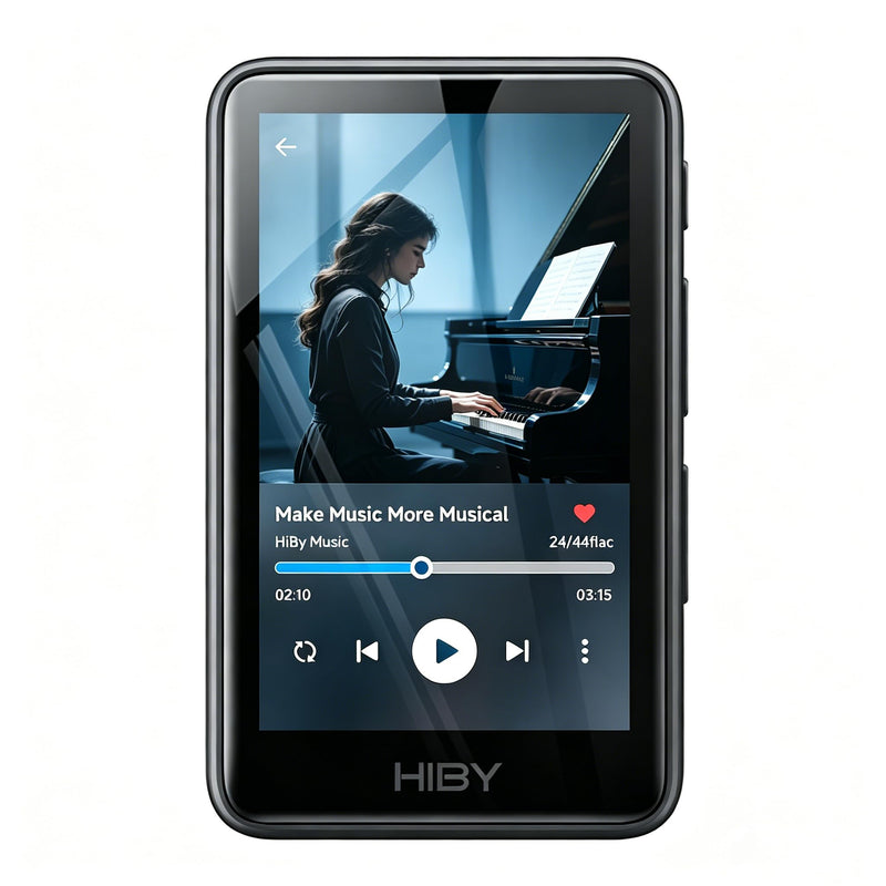 HiBy Music R1 Bluetooth MP3 Player with Touchscreen, Hi-Res Audio & Wireless Dual Certified, Supports Tidal & Qobuz Streaming, LDAC, Expandable Storage up to 2TB, 15-Hour Playtime Black