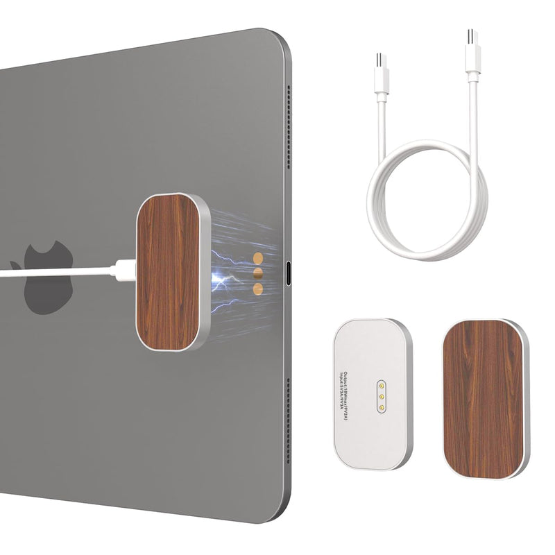 Magnetic Wireless Charger for iPad Pro 12.9inch(3rd/4th/5th/6th) & iPad Air 13 (M2/M3) ONLY, 18W Fast Charging Smart Connector Charger, Aluminum Alloy Wireless Charging Pad (12.9inch) 12.9inch Gen 3-6
