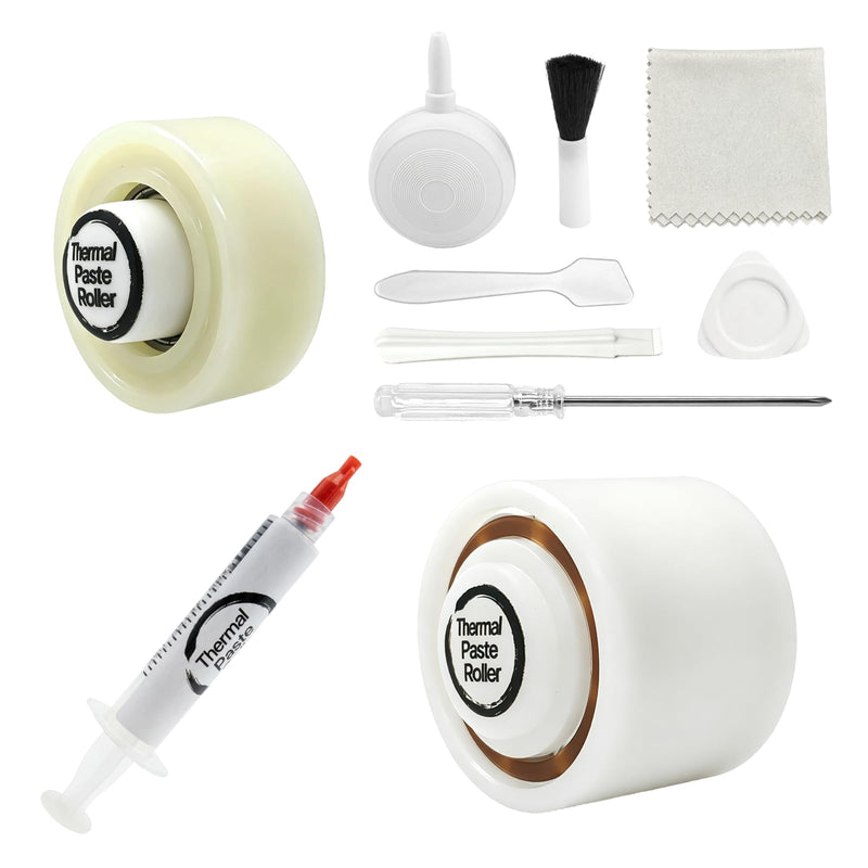 Thermal Paste kit, Roller Applicator for Thick Paste or Sticky, Easy-Use | Fast Precise and Reusable, Applies Ultra-thin Even Layer for PC CPU GPU Console Cooling, Computer Upgrade, Cleaning & Repair PTFE