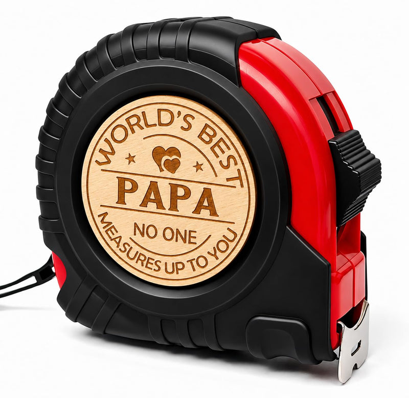 Father’s Day Gifts for Papa Personalized Engraved Tape Measure Birthday Fathers Day for PAPA from Daughter Son Woodworking Carpenter Tool Gifts for Men 7.5m/25ft