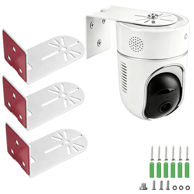 3 Pack Adhesive Metal Camera Wall Mount Bracket Compatible with eufy Security Indoor Cam E220/P24, No-Drill Adhesive or Screw Install, Reduce Blind Spots
