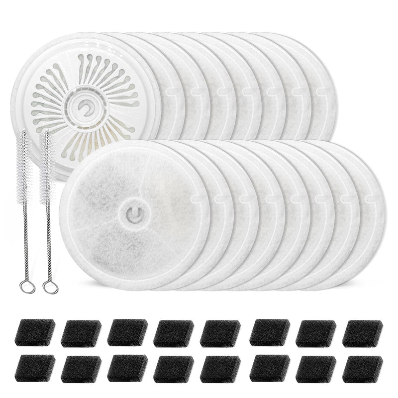 16 PCS Filter Unit 3.0 Pet Cat Kit Water Fountain Filters,Fit for E versweet Solo 2/Solo SE, E versweet 3 Pro/2S/3, Including Replacement Filters and Replaced Foam Pump Filter