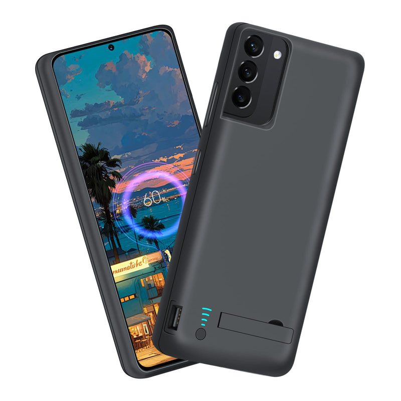 Sitong [New Battery Case for Samsung Galaxy S22+, 5000mAh Rechargeable Extended Battery Charging Charger Case, Add 100% Extra Juice (6.6 Inches) Black