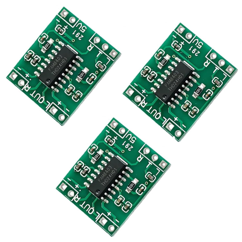 3PCS PAM8403 Mini Digital Power Amplifier Board Mini PAM8403 Module | Mini pam8403 Module Digital Power Amplifier Board Desktop Class D 2x3W 2.5-5V USB Power