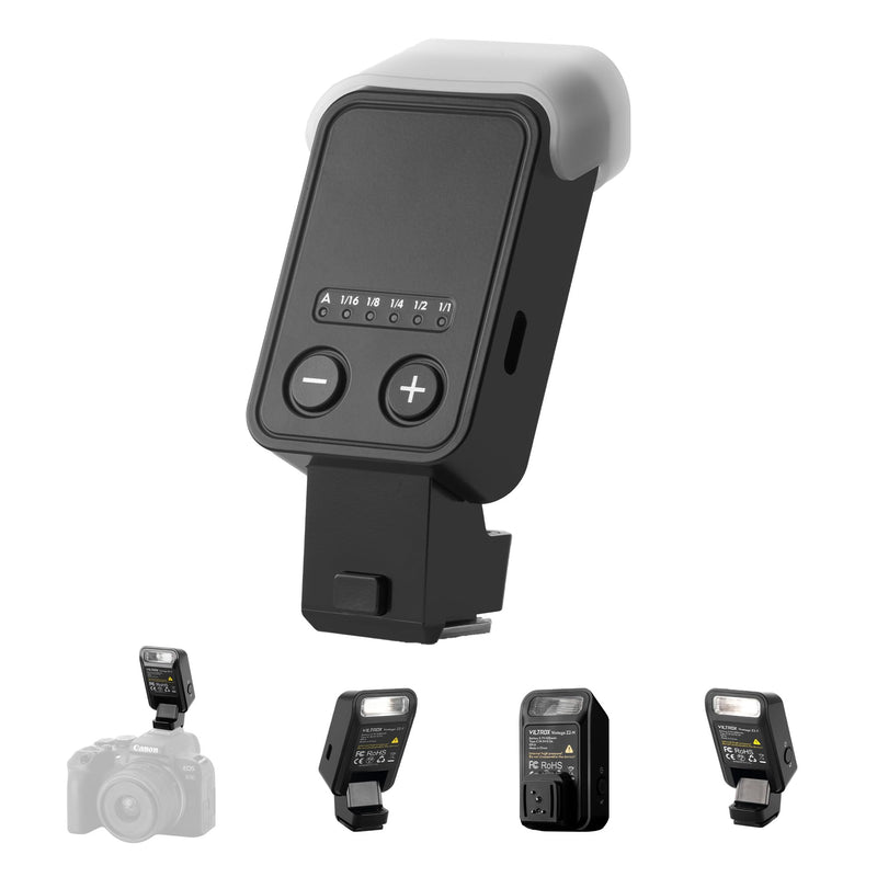 VILTROX Vintage Z2 Mini TTL On-Camera Flash for Fujifilm, GN6 Hot Shoe Speedlite, 5-Step Manual Power Control, 700 Full-Power Flashes 10Ws, Detachable Softbox（Black） Vintage Z2-F Flash