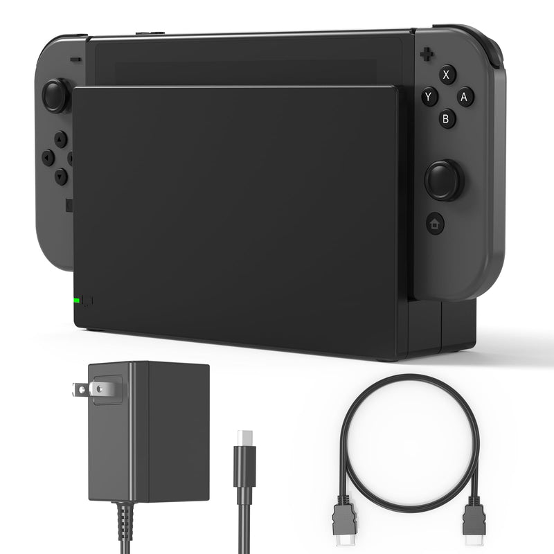TV Dock Station for Switch/Switch OLED Replacement 3-in-1 – Includes Original IC Module, AC Charger & High-Speed HDMI Cable, Supports 1080P HD Output & Console Charging (Not Compatible with Switch 2)