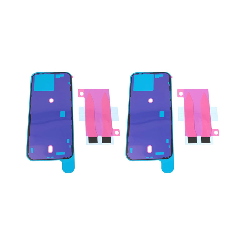 2 pcs Battery Adhesive Double Glue Tape and 2 pcs Back Cover Frame Glue Replacement Part for iPhone 15/15 Plus (for iPhone 15)