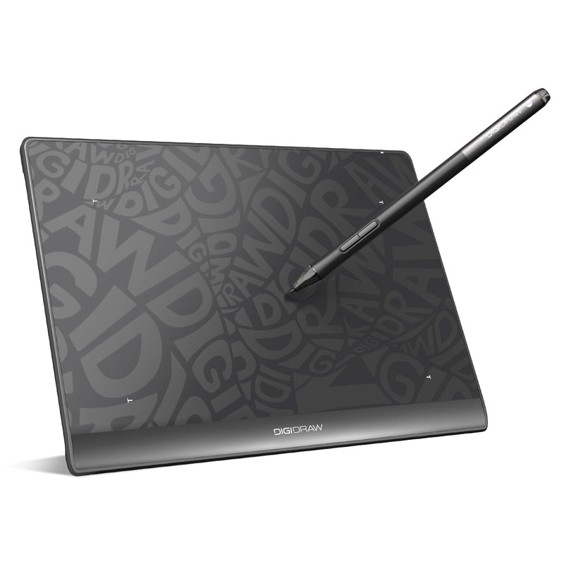 DIGIDRAW T410 Wired Drawing Tablet 6x4 Inch | 16384 Pressure Levels, Battery-Free Stylus, Paper-Like Texture, For Beginner Sketching, OSU Gaming & Online Class