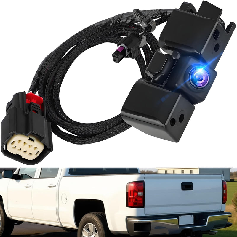 Backup Camera fit for 2016-2019 Chevy Silverado/GMC Sierra 1500 2500 3500 | Rear View Reverse Camera Power Tailgate Camera Replacement 84062896, 590-111, 23363727, 84032513, PAC100, GM1960102