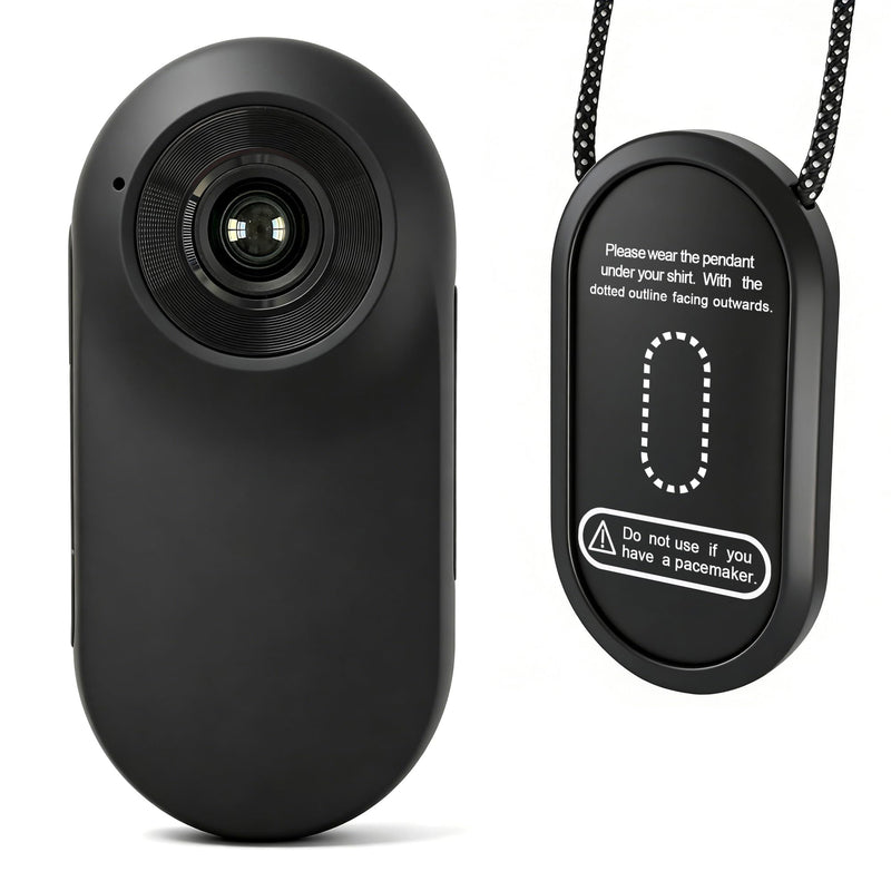 Mini Body Camera with Memory Card, 26g Action Camera, Black | 1" Screen,16GB Memory Card,Wearable,Waterproof,Thumb-size,Action Cam,Necklace Camera,POV,Hiking,Diving,Sports,Running,Surfing
