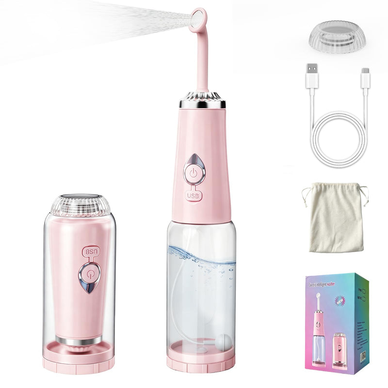 Portable Bidet for Travel - Rechargeable Handheld Electric Bidet | Adjustable Interchangeable Nozzle, 4 Spray Modes & IPX7 Waterproof, Perfect for Home Travel Postpartum Personal Hygiene